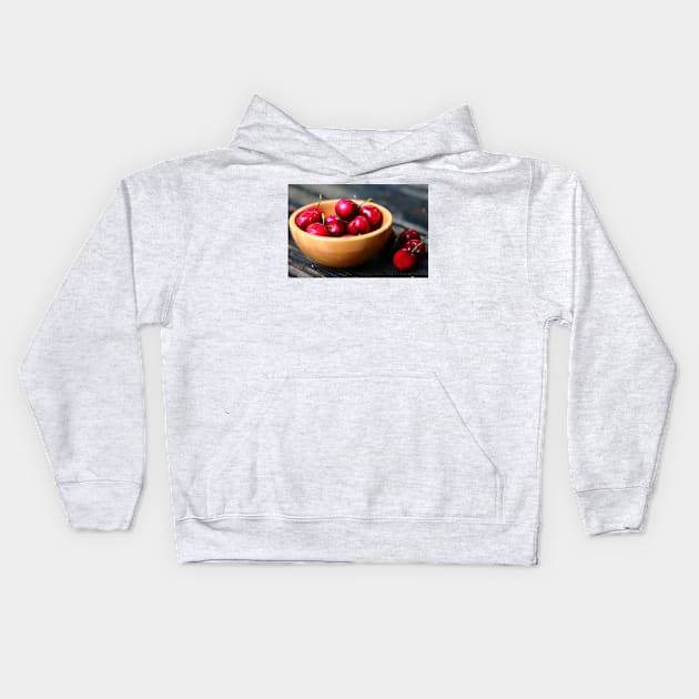 A bowl of cherries. Kids Hoodie by ikshvaku